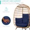 Best Choice Products Wicker Egg Chair Oversized Indoor Outdoor Patio Lounger w/ Steel Frame, 440lb Capacity